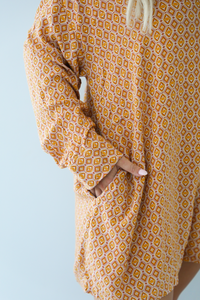 The Only Way Romper: Orange/Multi