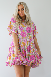 Floral Darling Dress: Pink/Multi