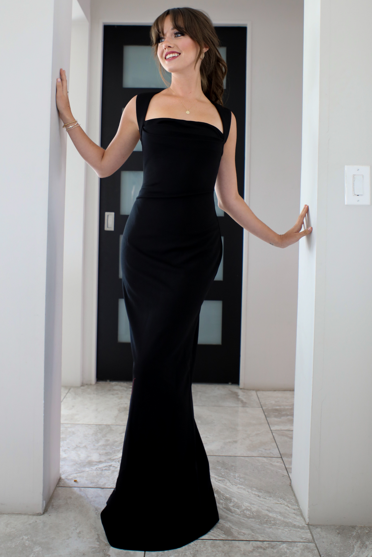 Gala Ready Maxi Dress: Black