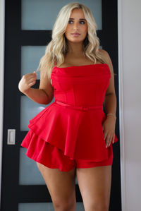 Things I've Done Romper: Red