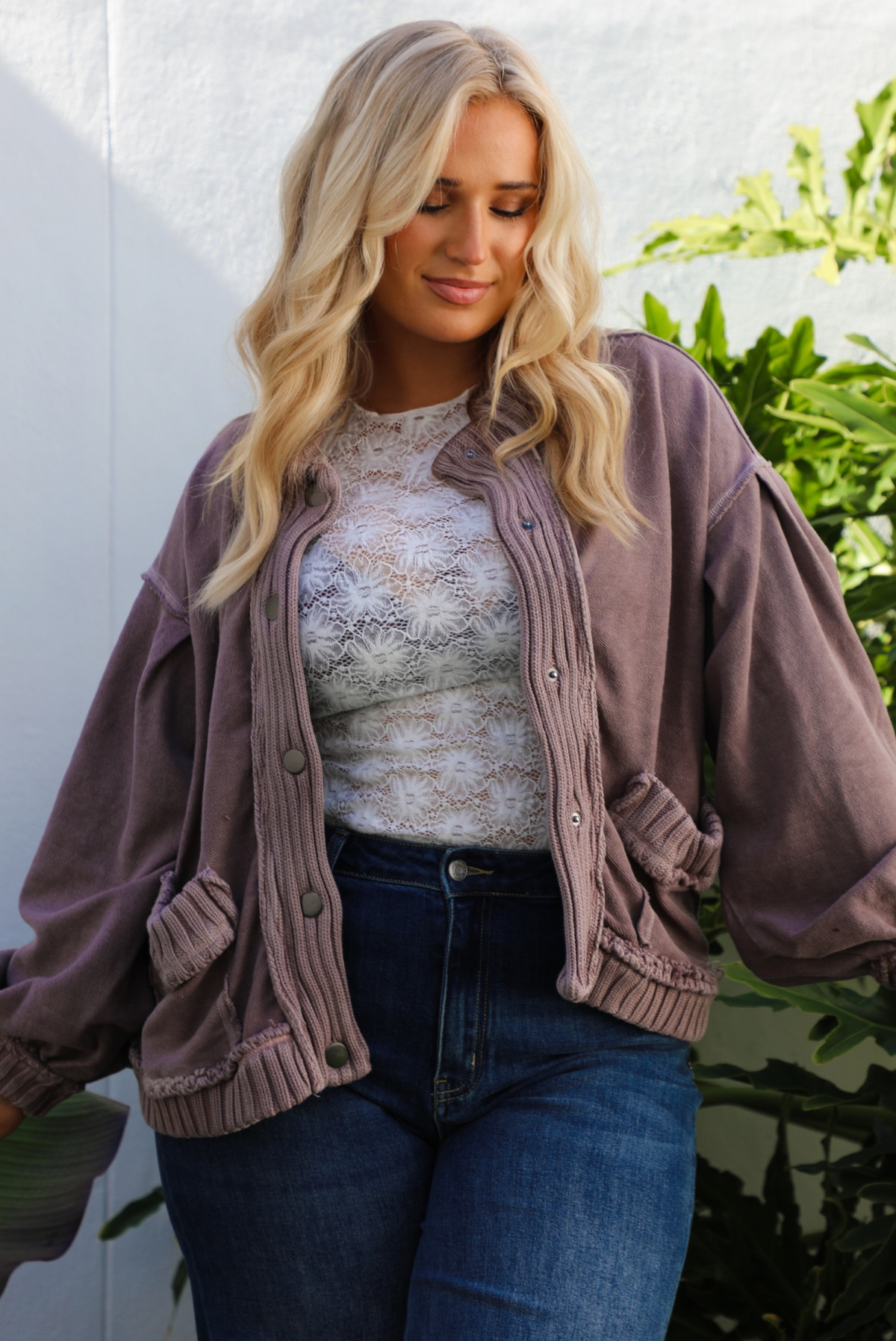 In The Details Jacket: Mauve