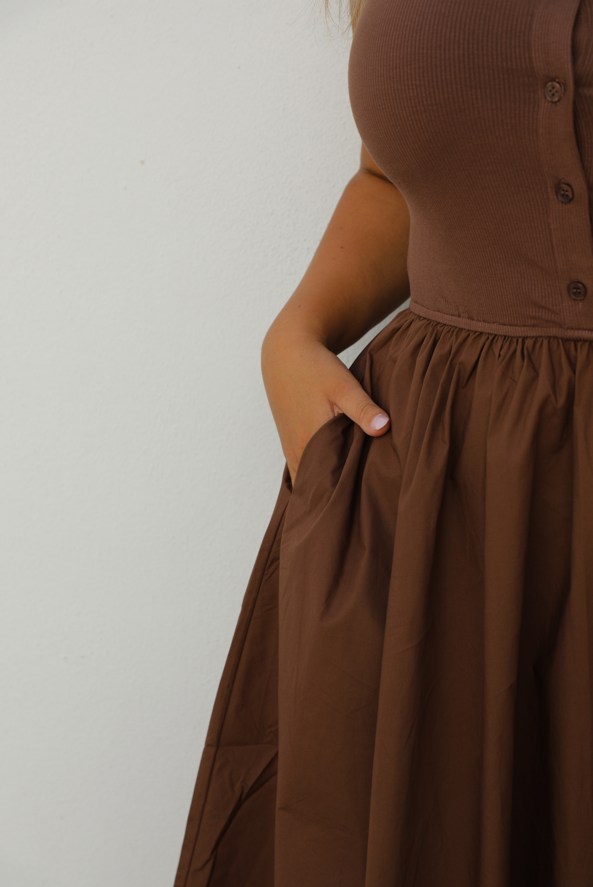 So Darling Midi Dress: Brown
