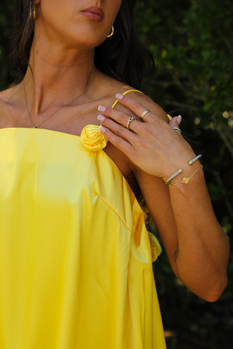 Do It Yourself Mini Dress: Yellow