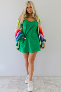 Hour To Shine Cardigan: Green/Multi