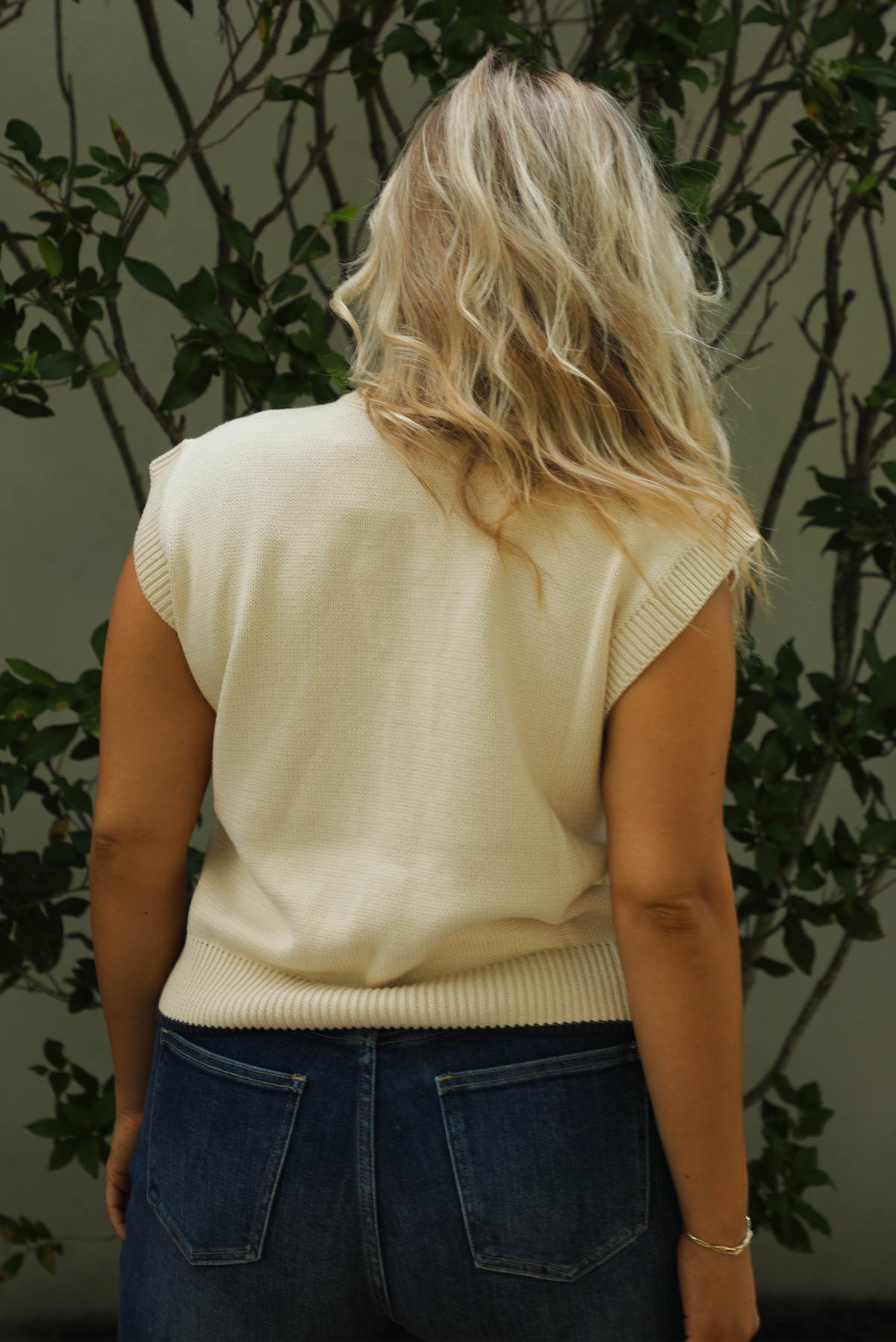 Homebody Sweater Vest: Cream/Multi