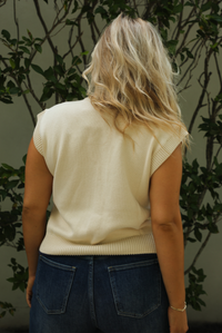 Homebody Sweater Vest: Cream/Multi