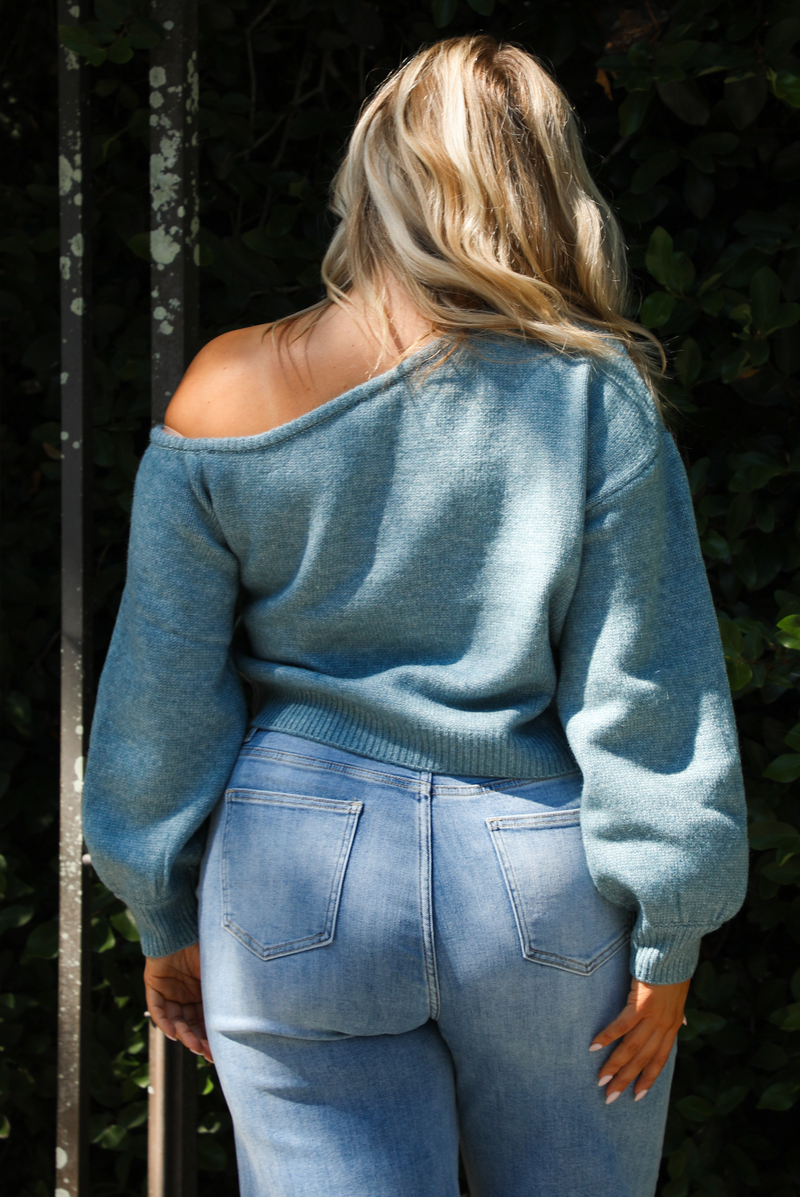 All The Feels Sweater: Blue