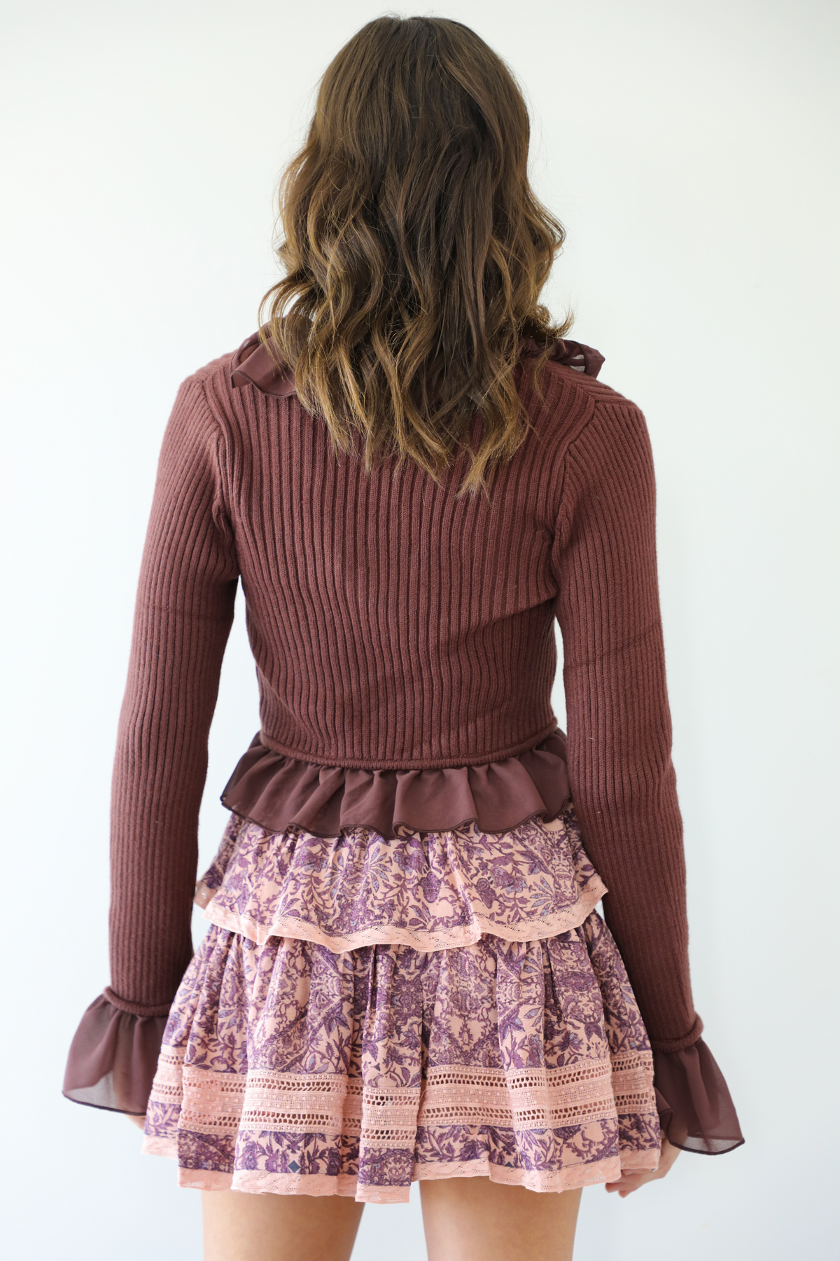 Classic Skirt: Maroon/Pink