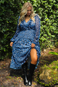 Easy Like This Maxi Dress: Blue/Multi