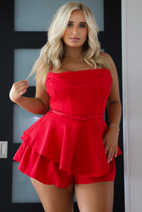 Things I've Done Romper: Red