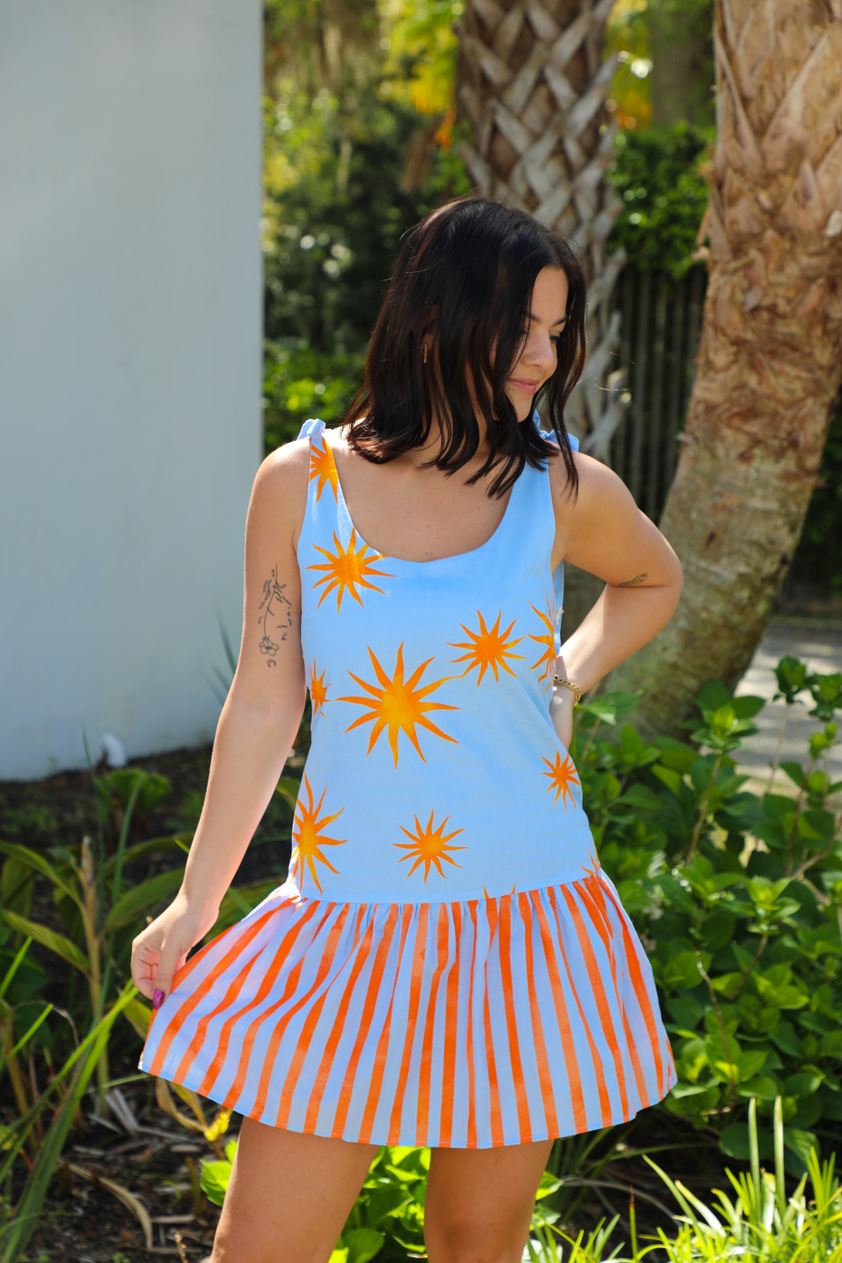 Unexpected Dress: Blue/Orange