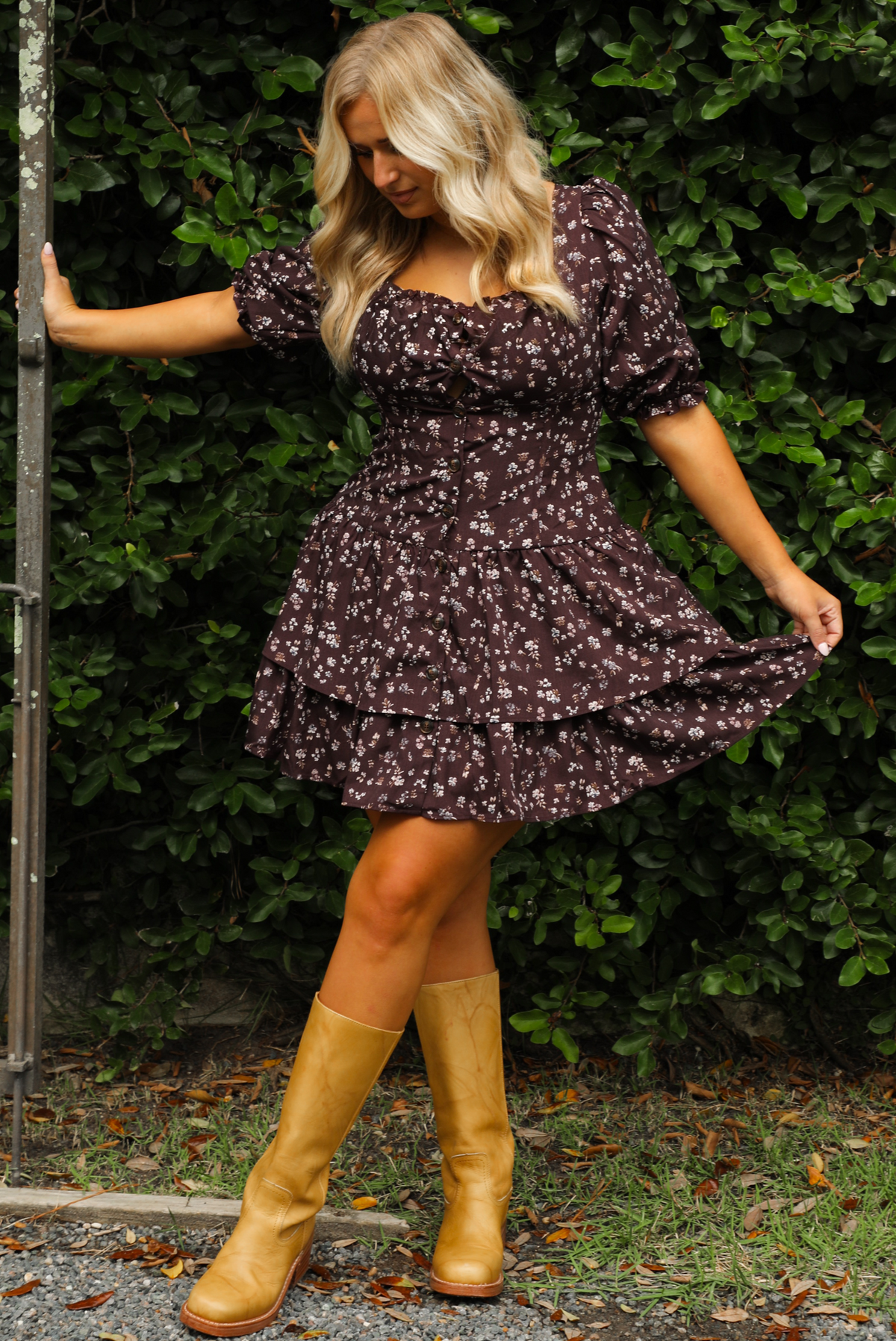 Who You Are Dress: Plum/Multi Floral