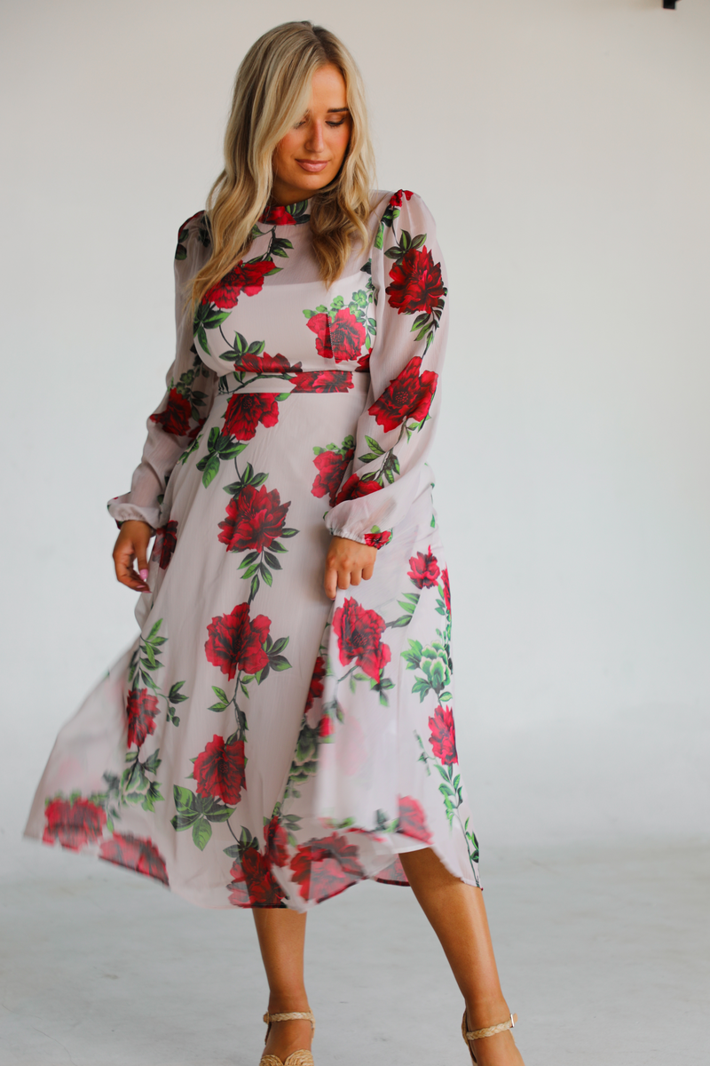 Rose Garden Maxi Dress: Multi/Floral