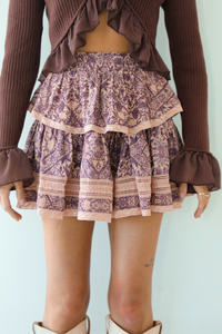 Classic Skirt: Maroon/Pink