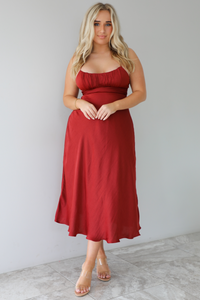 Sip Of Wine Maxi Dress: Red