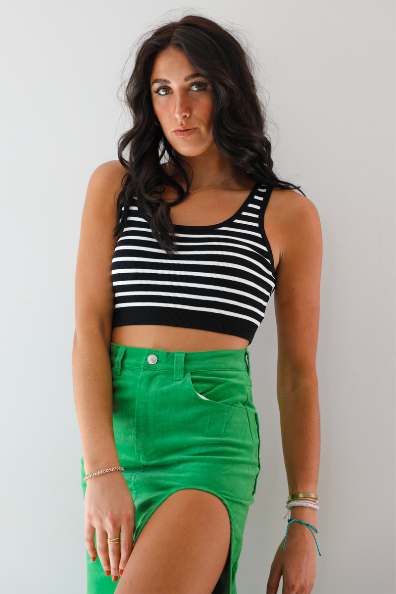 Let Me Adore You Sweater Tank: Black/White