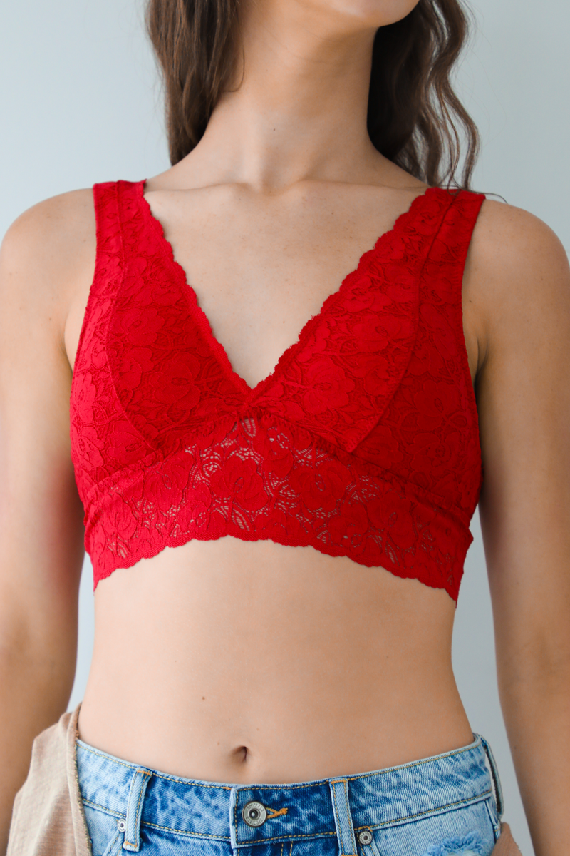 Beyond The Clouds Bralette: Red