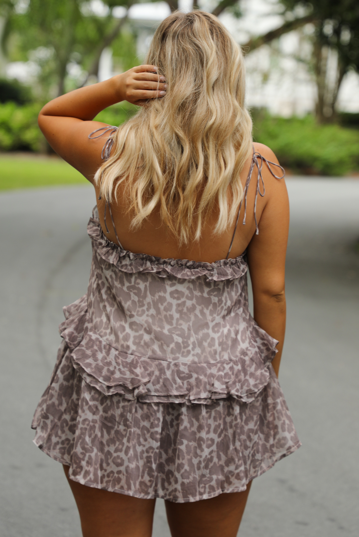 Wait Too Long Romper: Leopard