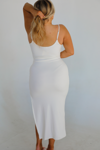 Basically Yours Midi Dress: White