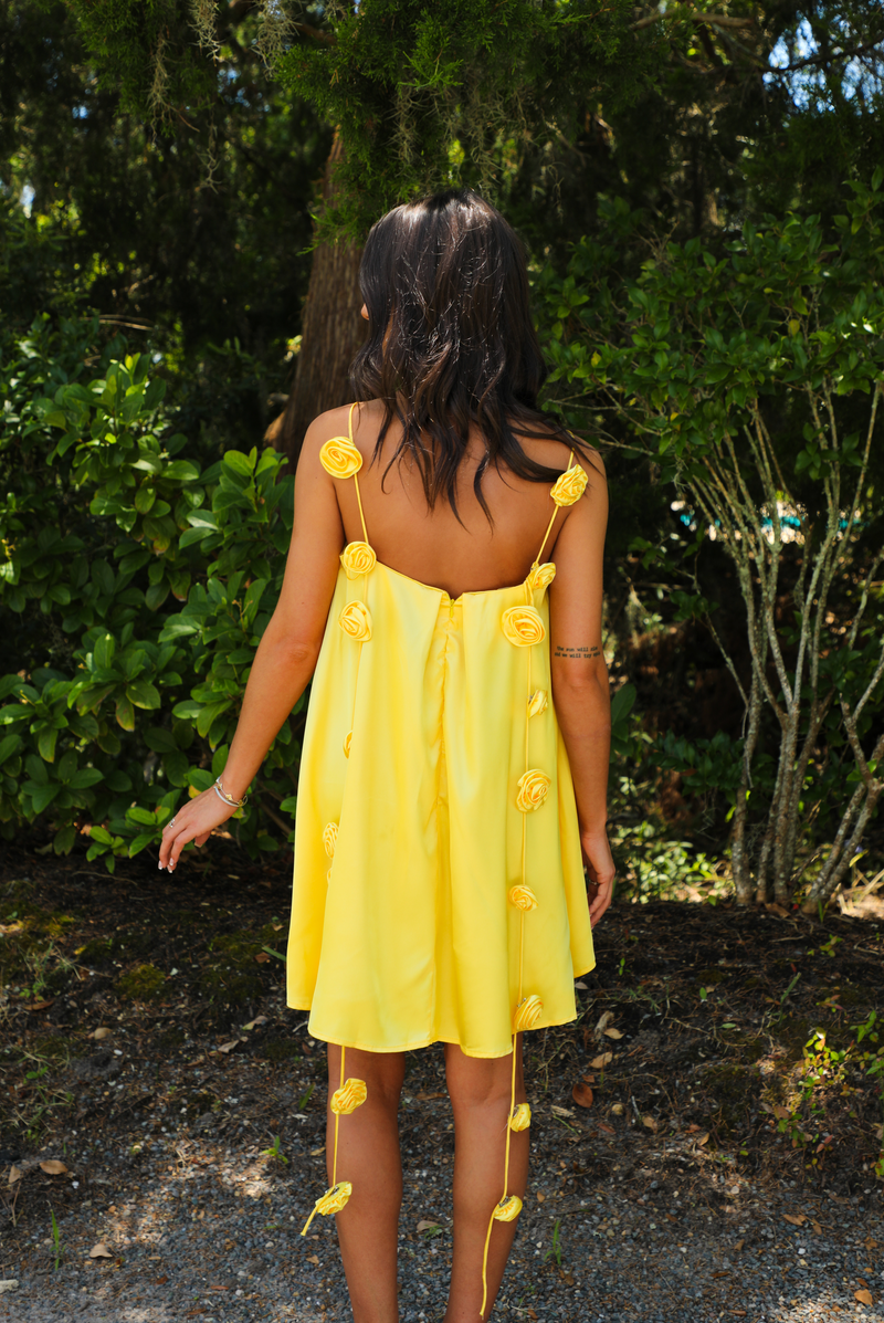 Do It Yourself Mini Dress: Yellow