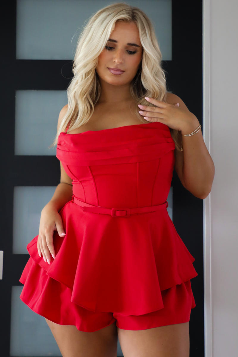 Things I've Done Romper: Red