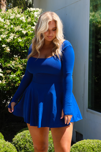 All About You Athleisure Dress: Royal Blue