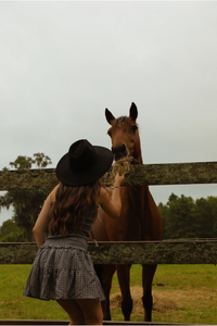 In The Saddle Dress: Charcoal/Grey