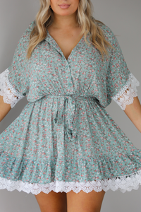 So Many Things Dress: Mint/Floral