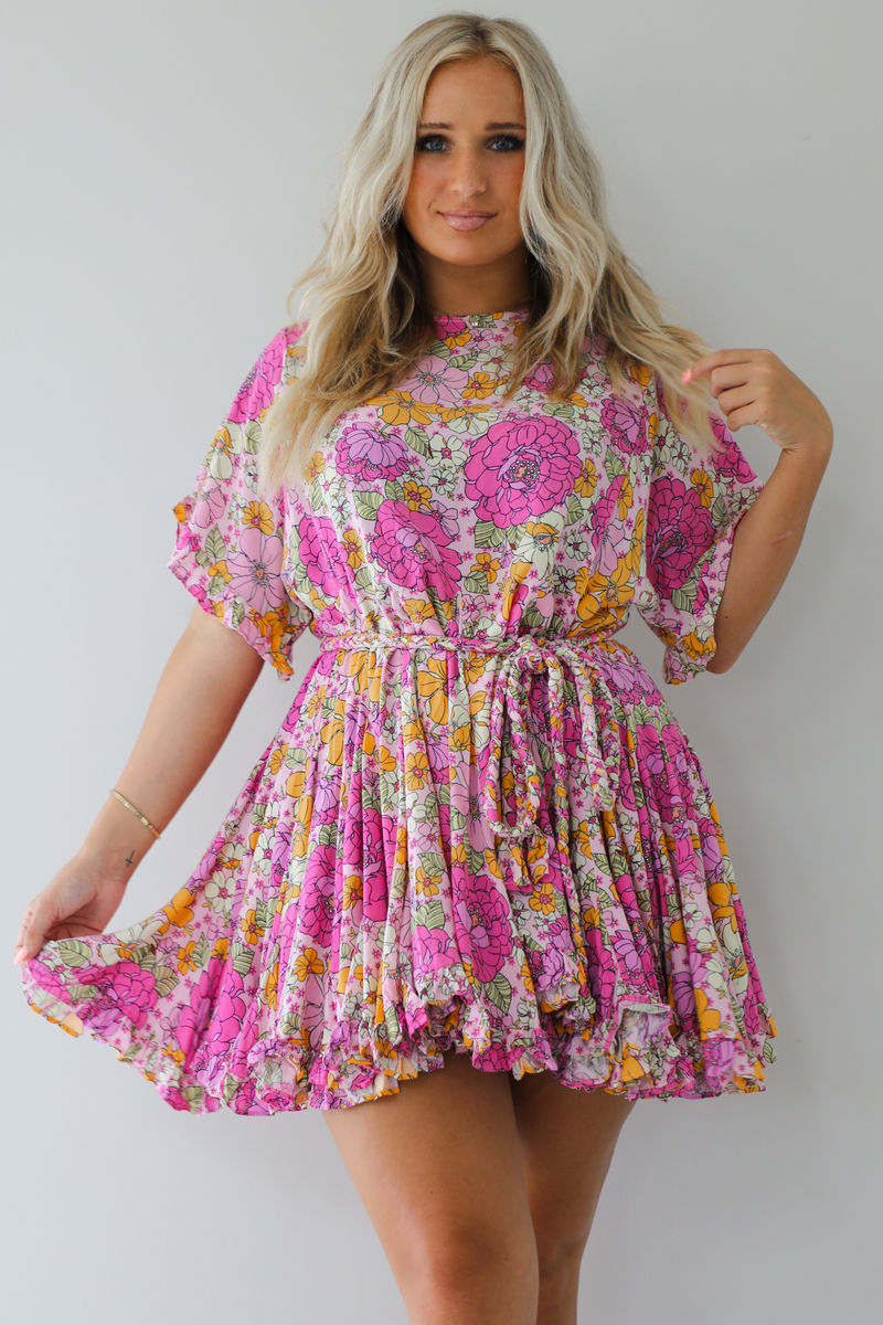 Floral Darling Dress: Pink/Multi