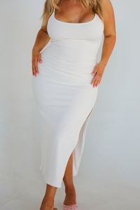 Basically Yours Midi Dress: White