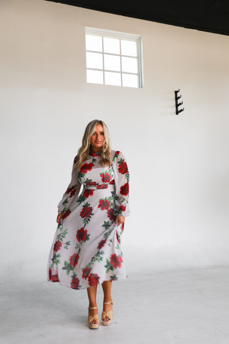 Rose Garden Maxi Dress: Multi/Floral