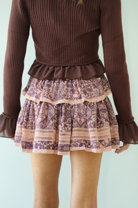 Classic Skirt: Maroon/Pink