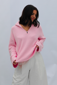 Wanna Be Sweater: Pink