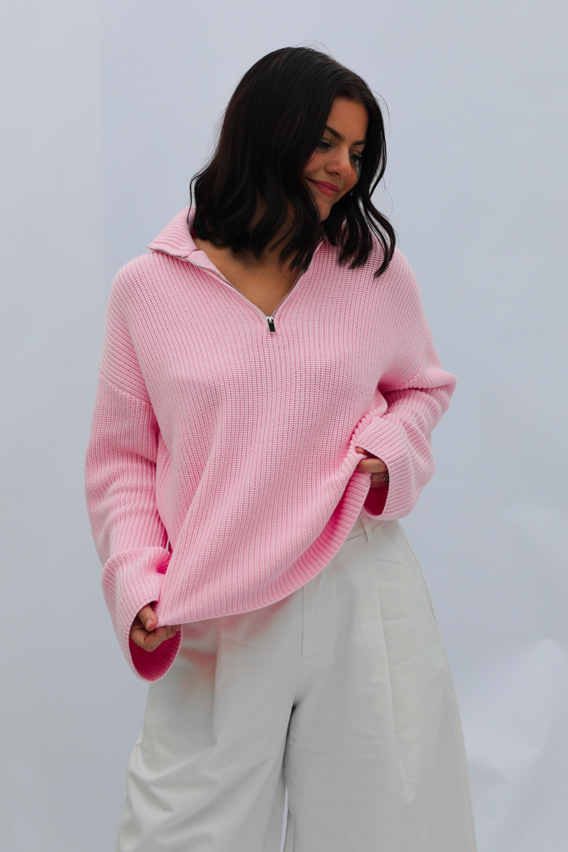 Wanna Be Sweater: Pink