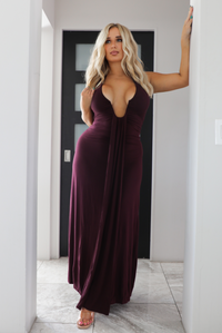 Date Night Maxi Dress: Plum