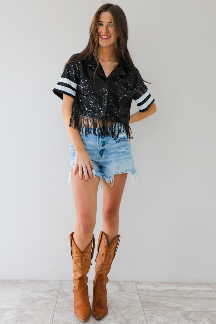 Ready For Gameday Top: Black/White