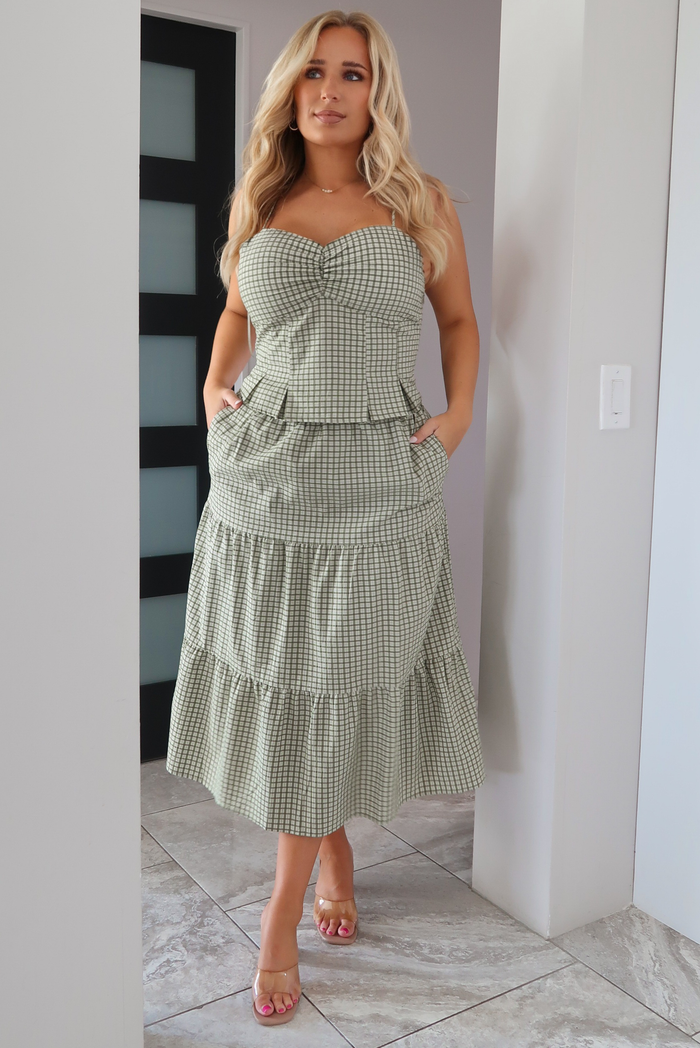 All Along Set: Green/Checkered