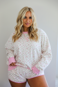 Flower Fields Set: White/Pink Floral