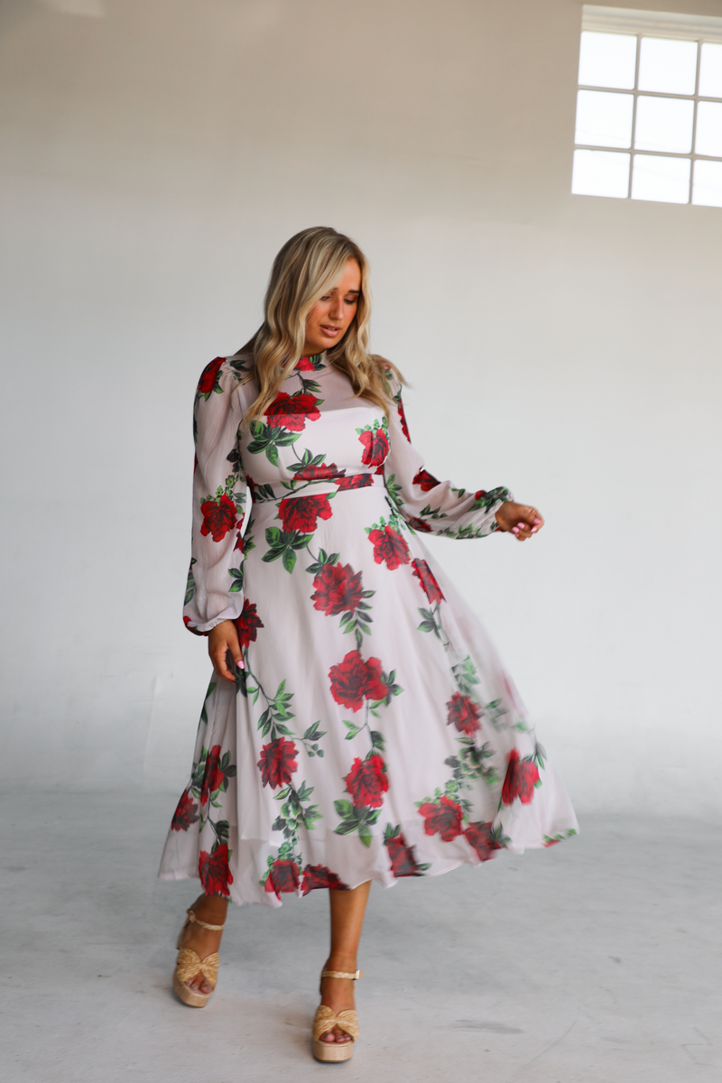 Rose Garden Maxi Dress: Multi/Floral