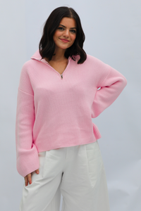 Wanna Be Sweater: Pink