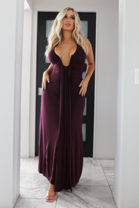 Date Night Maxi Dress: Plum