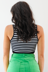 Let Me Adore You Sweater Tank: Black/White