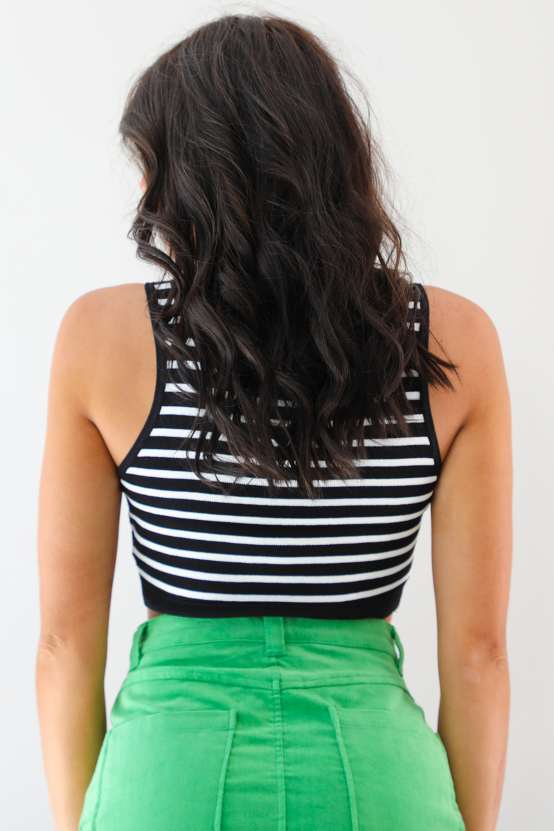 Let Me Adore You Sweater Tank: Black/White