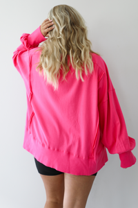 Living Comfy Sweatshirt: Fuchsia