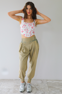 Darling Florals Corset: White/Multi