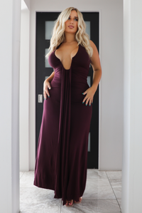 Date Night Maxi Dress: Plum