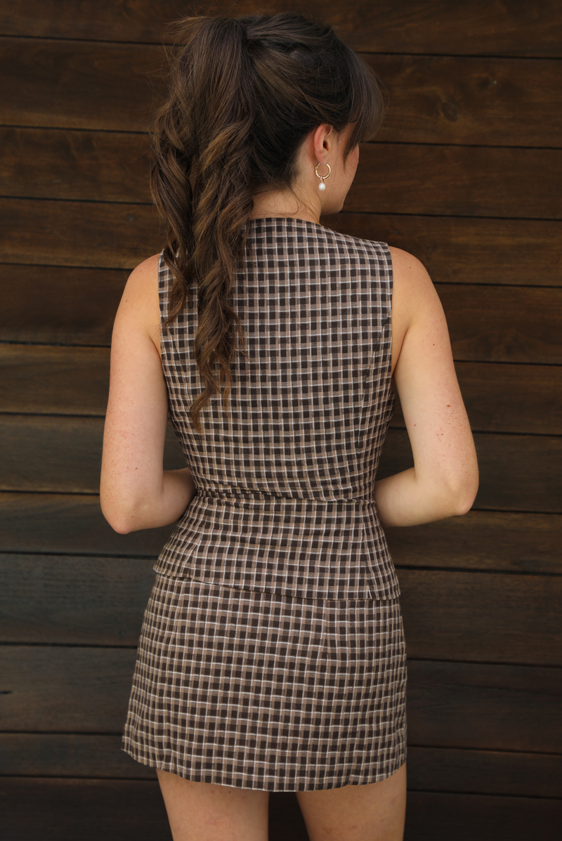 Think Again Set: Brown/Plaid