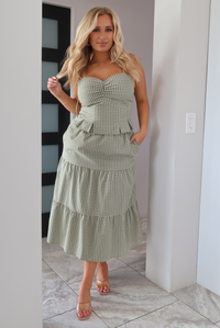 All Along Set: Green/Checkered