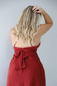 Sip Of Wine Maxi Dress: Red