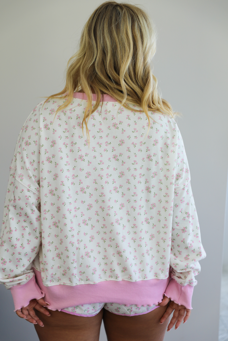 Flower Fields Set: White/Pink Floral